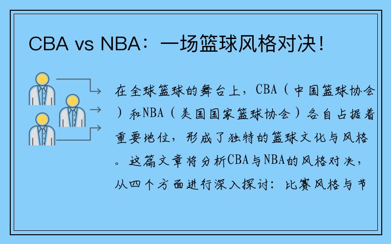 CBA vs NBA：一场篮球风格对决！